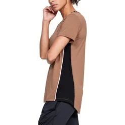 Under Armour Women's Tech Colour Block Short Sleeve T-Shirt Brown 6 Under Armour Women's Tech Colour Block Short Sleeve T-Shirt Brown -underwear Zone s7.v5 1351087 270 sc