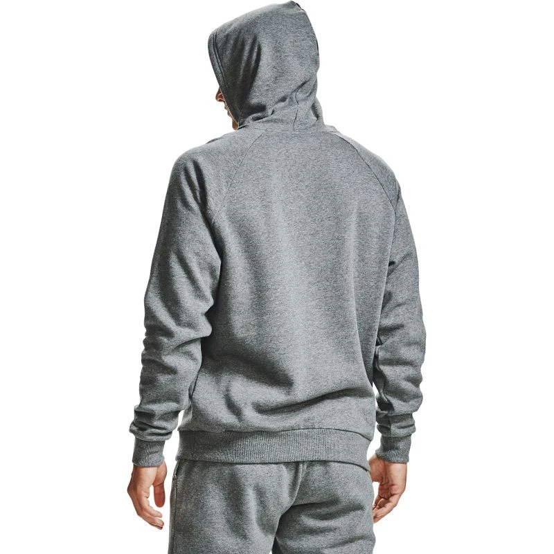 Under Armour Men's UA Rival Fleece Hoodie Pitch Grey Light Heather / Onyx White 2 Under Armour Men's UA Rival Fleece Hoodie Pitch Grey Light Heather / Onyx White - Image 2