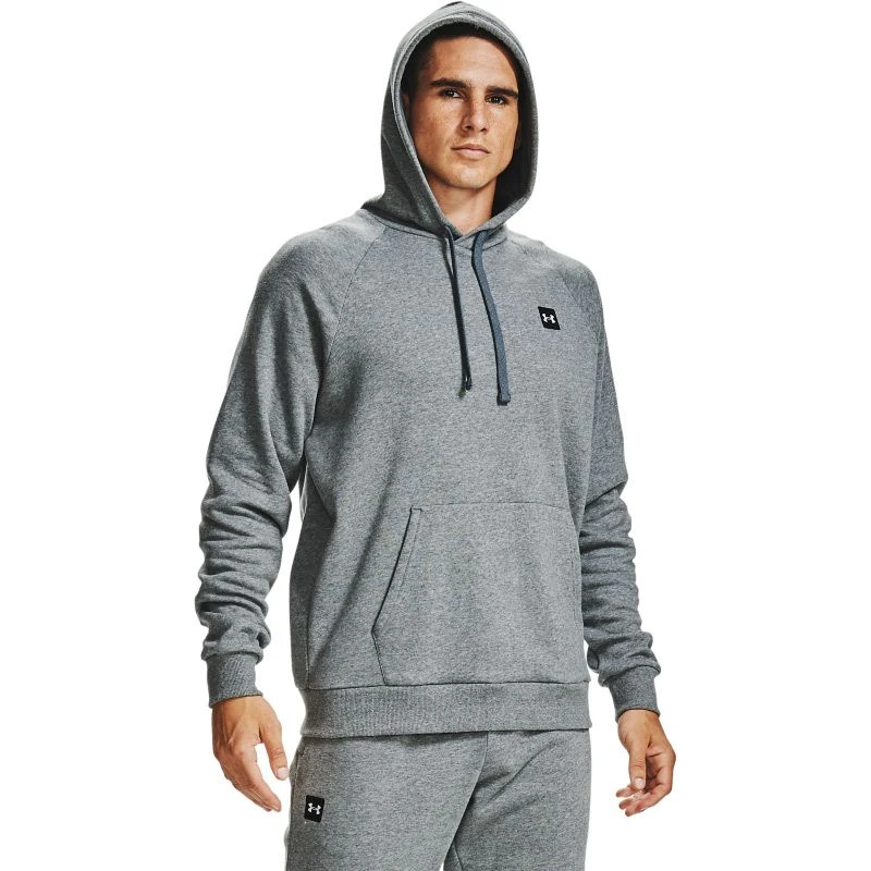Under Armour Men's UA Rival Fleece Hoodie Pitch Grey Light Heather / Onyx White 1 Under Armour Men's UA Rival Fleece Hoodie Pitch Grey Light Heather / Onyx White