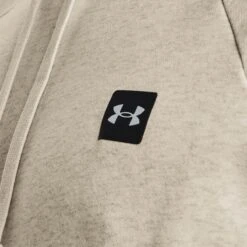 Under Armour Men's Rival Fleece Hoodie Stone / Onyx White -underwear Zone s7.v5 1357092 279 collar