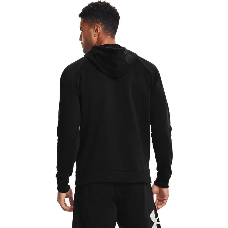 Under Armour Men's UA Rival Fleece Big Logo Hoodie Black / Onyx White 2 Under Armour Men's UA Rival Fleece Big Logo Hoodie Black / Onyx White - Image 2