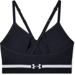 Under Armour Women's UA Seamless Sports Bra Black / Halo Gray -underwear Zone s7.v5 1357719 001 ldb sl