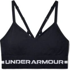 Under Armour Women's UA Seamless Sports Bra Black / Halo Gray -underwear Zone s7.v5 1357719 001 ldf sl