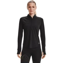 Under Armour Women's UA Streaker Run Half Zip Top Black / Reflective