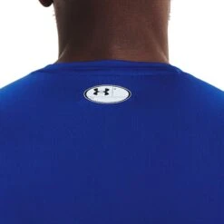 Under Armour Men's HeatGear® Armour Short Sleeve T-Shirt Royal / White -underwear Zone s7.v5 1361518 400 bckdet