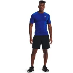 Under Armour Men's HeatGear® Armour Short Sleeve T-Shirt Royal / White -underwear Zone s7.v5 1361518 400 fsf