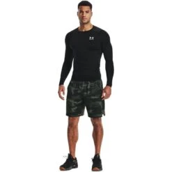 Under Armour Men's HeatGear® Armour Long Sleeve T-Shirt Black / White