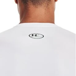 Under Armour Men's HeatGear® Armour Long Sleeve T-Shirt White / Black -underwear Zone s7.v5 1361524 100 bckdet