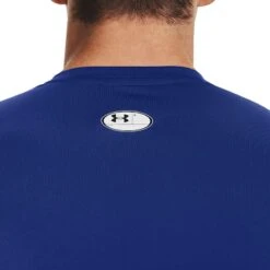 Under Armour Men's HeatGear® Armour Long Sleeve T-Shirt Royal / White -underwear Zone s7.v5 1361524 400 bckdet