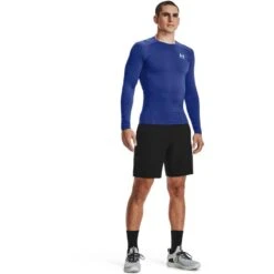 Under Armour Men's HeatGear® Armour Long Sleeve T-Shirt Royal / White -underwear Zone s7.v5 1361524 400 fsf