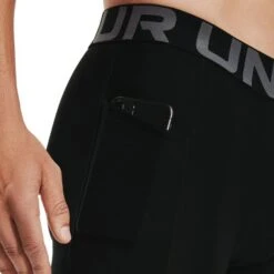 Under Armour Men's HeatGear® Armour Compression Shorts Black / White -underwear Zone s7.v5 1361596 001 sidedet