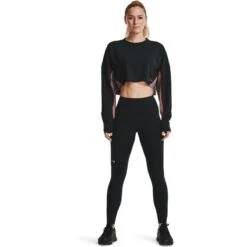 Under Armour Women's UA RUSH™ No-Slip Waistband Full-Length Leggings Black / Iridescent -underwear Zone s7.v5 1368181 001 fsf