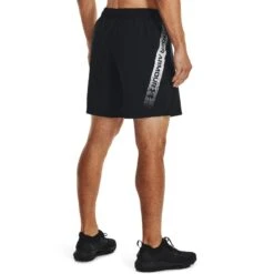 Under Armour Men's UA Woven Graphic Shorts Black / White -underwear Zone s7.v5 1370388 001 bc