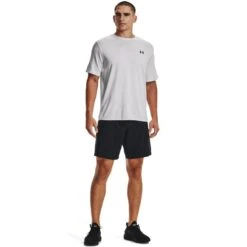 Under Armour Men's UA Woven Graphic Shorts Black / White -underwear Zone s7.v5 1370388 001 fsf