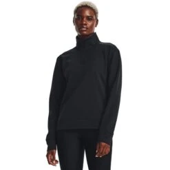 Under Armour Women's Quarter Zip Top Black