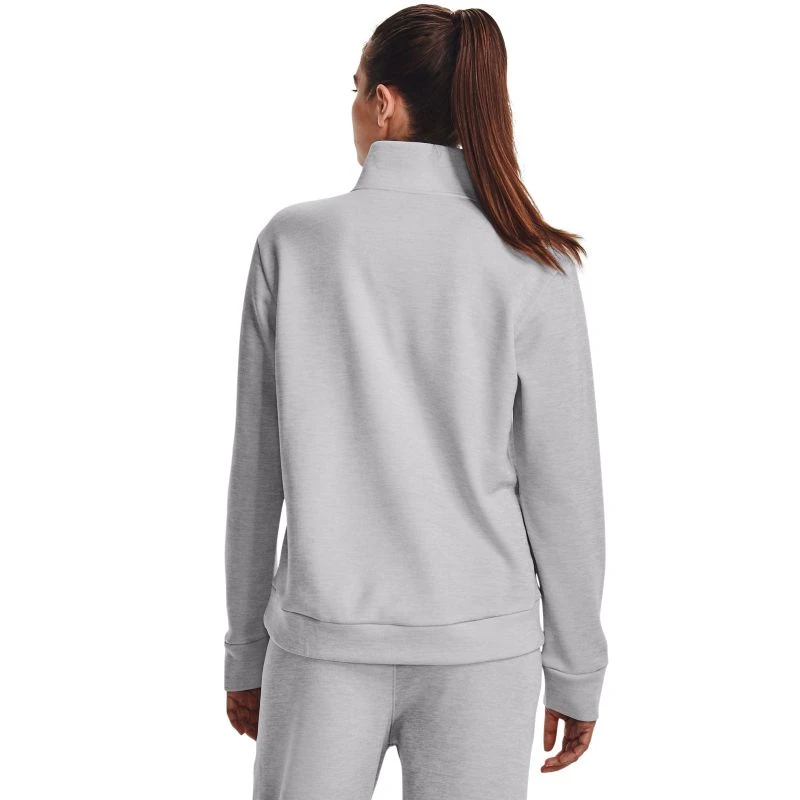 Under Armour Women's Quarter Zip Top Halo Gray Light Heather / Black 2 Under Armour Women's Quarter Zip Top Halo Gray Light Heather / Black - Image 2