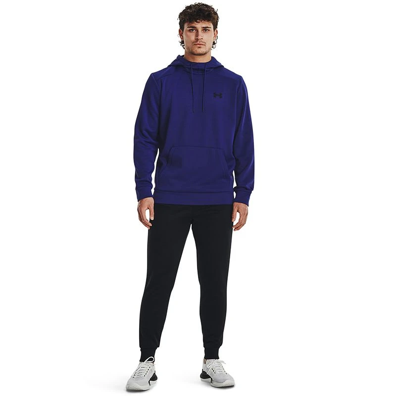 Under Armour Men's Armour Fleece® Hoodie Sonar Blue / Black 3 Under Armour Men's Armour Fleece® Hoodie Sonar Blue / Black - Image 3