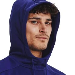 Under Armour Men's Armour Fleece® Hoodie Sonar Blue / Black 7 Under Armour Men's Armour Fleece® Hoodie Sonar Blue / Black -underwear Zone s7.v5 1373353 468 hood