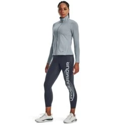 Under Armour Women's UA Motion 7/8 Leggings Downpour Grey / Harbor Blue -underwear Zone s7.v5 1377087 044 fsf