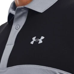 Under Armour Men's Performance 3.0 Colour Block Polo Steel / Black -underwear Zone s7.v5 1377375 035 collar