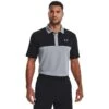 Under Armour Men's Performance 3.0 Colour Block Polo Steel / Black