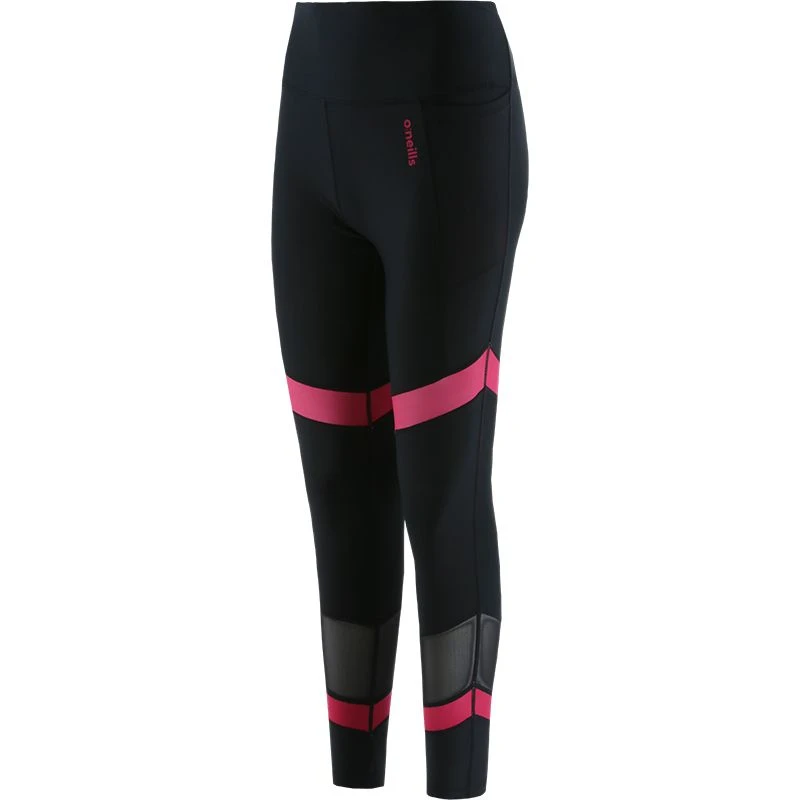 Kids' Savannah 7/8 Leggings Black / Pink 1 Kids' Savannah 7/8 Leggings Black / Pink