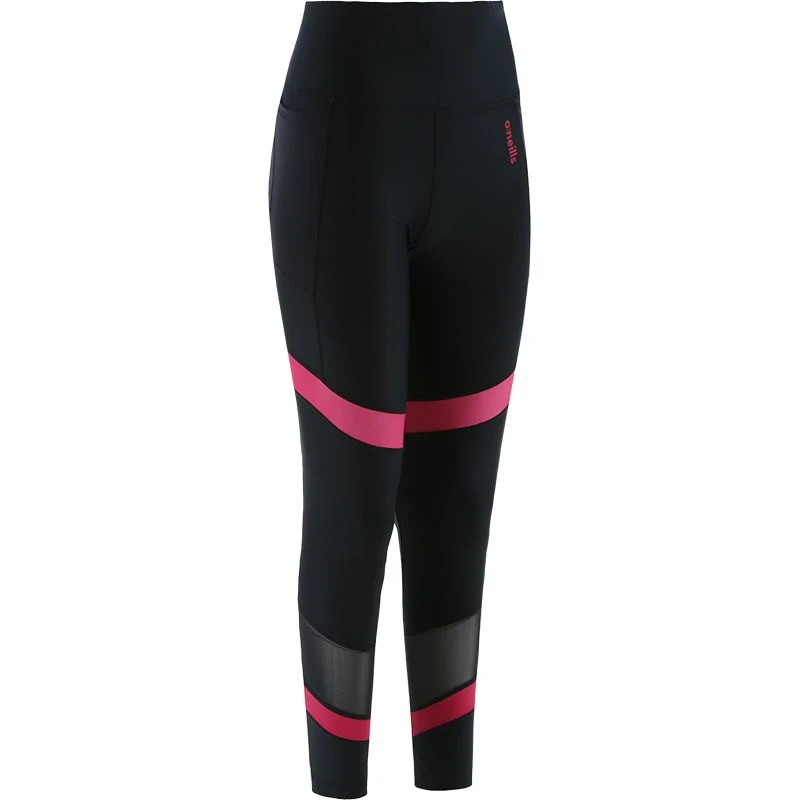 Kids' Savannah 7/8 Leggings Black / Pink 2 Kids' Savannah 7/8 Leggings Black / Pink - Image 2