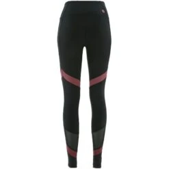 Women's Savannah 7/8 Length Tights Black / Burgundy -underwear Zone savannah 176 7 8 lenght tights blk blk mesh burgundy foxglove 3