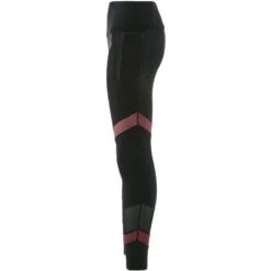 Women's Savannah 7/8 Length Tights Black / Burgundy -underwear Zone savannah 176 7 8 lenght tights blk blk mesh burgundy foxglove 4