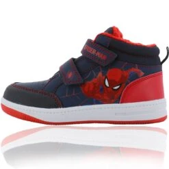 Spiderman High Top Trainer Navy / Red