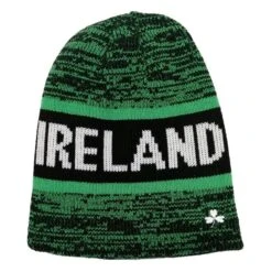 Trad Craft Men's Ireland Reversible Knit Hat Green / Black