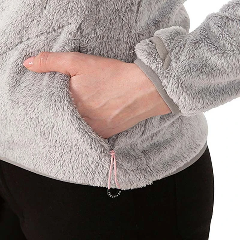 Trespass Women's Telltale Soft Furry Fleece Jacket Silver Grey 6 Trespass Women's Telltale Soft Furry Fleece Jacket Silver Grey - Image 6