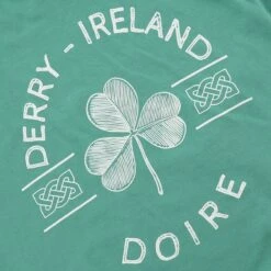Trad Craft Men's Doire Ireland T-Shirt Ocean Green -underwear Zone trad craft mens derry ireland t shirt ocean green adlt p3