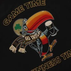 Trad Craft Men's Notre Dame Game Time T-Shirt Black / Emerald -underwear Zone trad craft tee black guin scarf toucan raglan 3