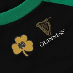 Trad Craft Men's Notre Dame Game Time T-Shirt Black / Emerald -underwear Zone trad craft tee black guin scarf toucan raglan 4