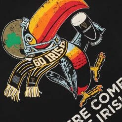 Trad Craft Men's Notre Dame Here Come The Irish T-Shirt Black / Multi -underwear Zone trad craft tee black guinness scarf touscan 3