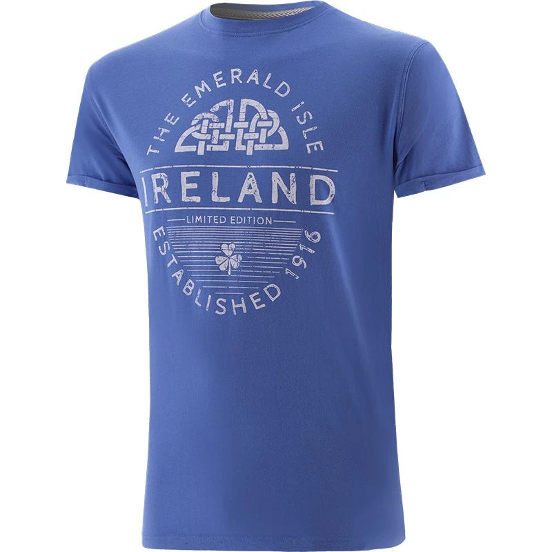 Trad Craft Men's Emerald Isle 1916 T-Shirt Cornflower Blue 1 Trad Craft Men's Emerald Isle 1916 T-Shirt Cornflower Blue
