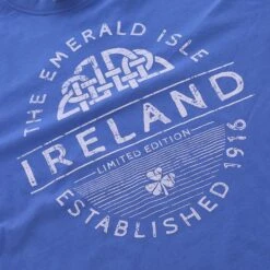 Trad Craft Men's Emerald Isle 1916 T-Shirt Cornflower Blue 5 Trad Craft Men's Emerald Isle 1916 T-Shirt Cornflower Blue -underwear Zone tradcraft cornf blue ire emerald p1615 p3