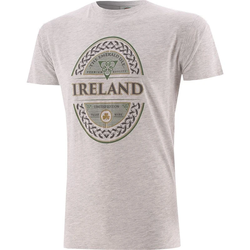 Trad Craft Men's Ireland Classic T-Shirt Grey Marl 1 Trad Craft Men's Ireland Classic T-Shirt Grey Marl