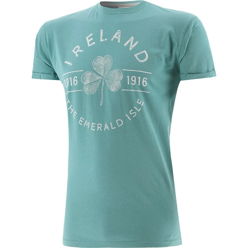 Trad Craft Men's Emerald Isle 1916 T-Shirt Ocean Green 1 Trad Craft Men's Emerald Isle 1916 T-Shirt Ocean Green