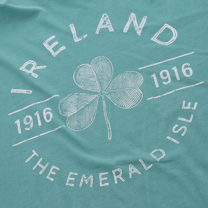 Trad Craft Men's Emerald Isle 1916 T-Shirt Ocean Green 3 Trad Craft Men's Emerald Isle 1916 T-Shirt Ocean Green - Image 3