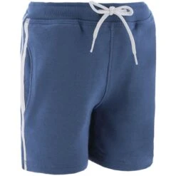 Men's Trigger French Terry Leisure Shorts Blue / White