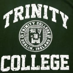 Trinity College Dublin Crest T-Shirt Bottle Green / White 5 Trinity College Dublin Crest T-Shirt Bottle Green / White -underwear Zone trin1019 3