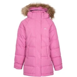 Trespass Kids' Unique Water Resistant Padded Jacket Deep Pink -underwear Zone unique fcjkratr0009 dpi a
