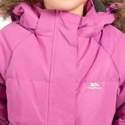 Trespass Kids' Unique Water Resistant Padded Jacket Deep Pink -underwear Zone unique fcjkratr0009 dpi m04