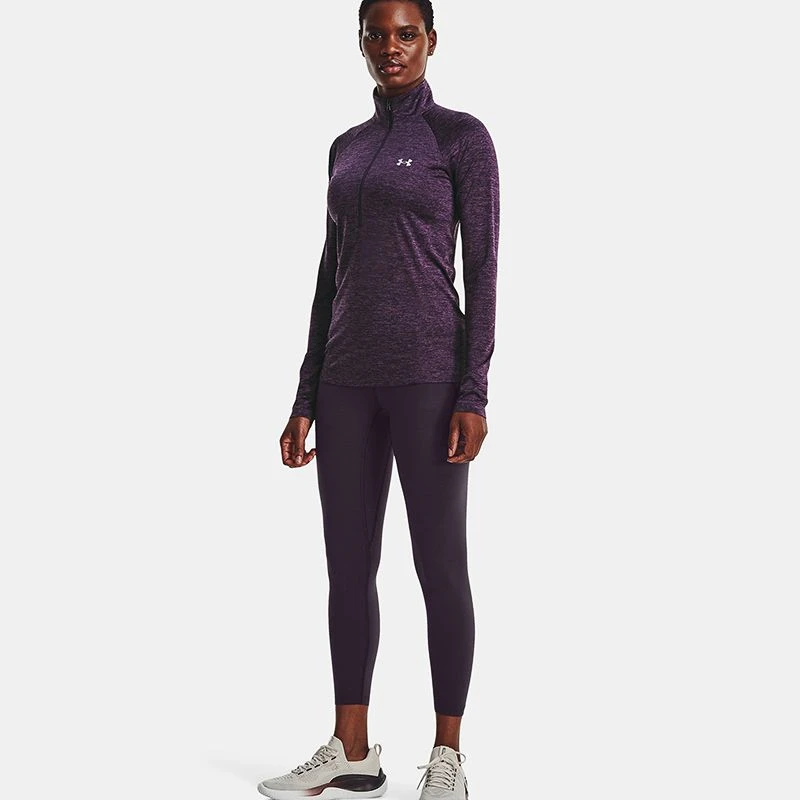 Under Armour Women's UA Tech™ Twist ½ Zip Tux Purple / Retro Purple / Metallic Silver 6 Under Armour Women's UA Tech™ Twist ½ Zip Tux Purple / Retro Purple / Metallic Silver - Image 6