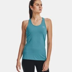 Under Armour Women's HeatGear® Armour Racer Tank Glacier Blue / Iridescent