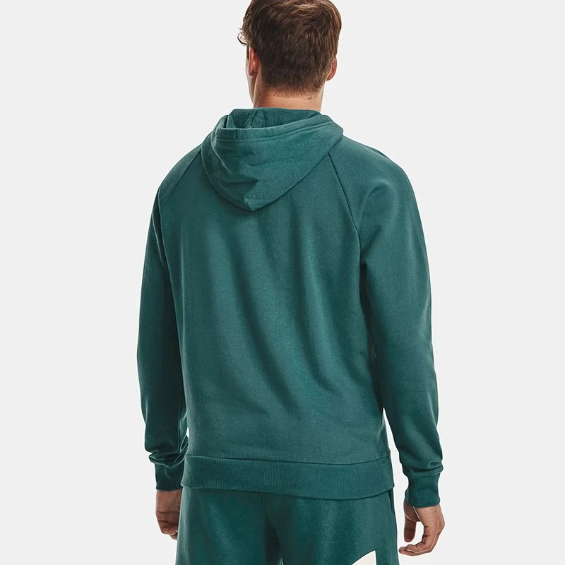 Under Armour Men's UA Rival Fleece Big Logo Hoodie Coastal Teal / Onyx White 2 Under Armour Men's UA Rival Fleece Big Logo Hoodie Coastal Teal / Onyx White - Image 2