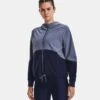 Under Armour Women's Women's Woven Full Zip Jacket Aurora Purple / Midnight Navy / Midnight Navy