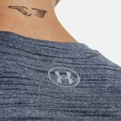 Under Armour Women's UA Tech™ Tiger Short Sleeve T-Shirt Downpour Grey / Metallic Silver -underwear Zone v5 1376937 044 bckdet